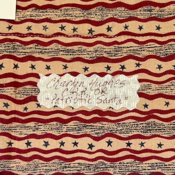 Star Spangled Santa with Bag Christmas Wall Hanging Quilt Primitive Debbie Mum - Picture 10 of 15